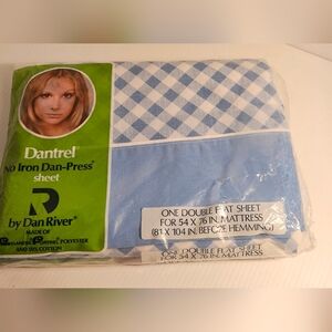 Blue and White Checkered Flat Sheet